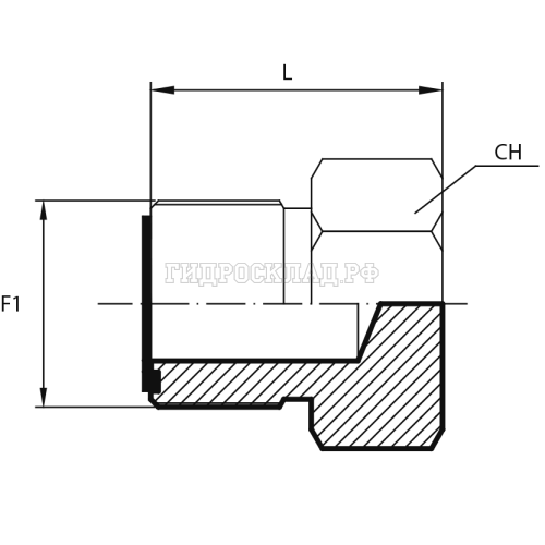 Заглушка ORFS(ш) 1.7/16" (Vitillo SPA)
