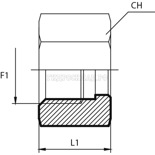 Гайка ТС ORFS 1.3/16" (Vitillo SPA)