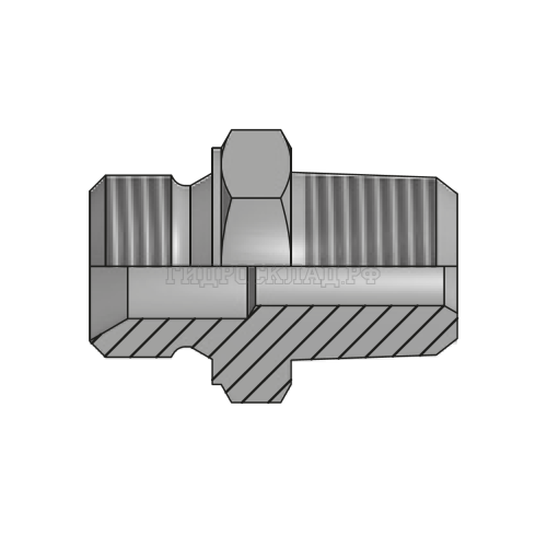 Адаптер BSP(ш) 3/8" - BSPT(ш) 1/4" (Vitillo SPA)