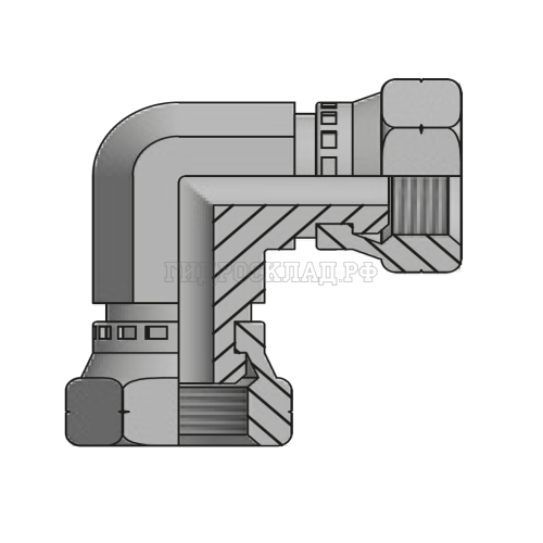 Адаптер 90° BSP(г) 1" - BSP(г) 1" (Vitillo SPA)