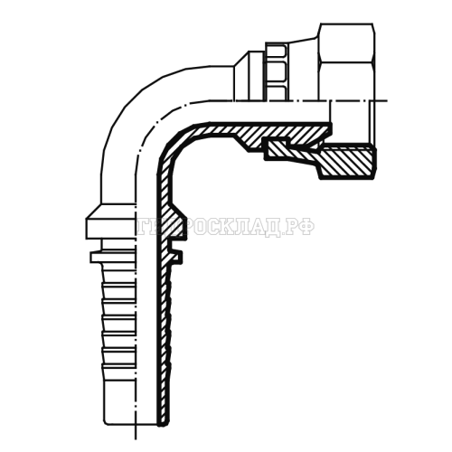Фитинг DK (г) M33х2 DN=20 (90) S41 (Китай)