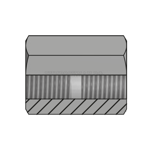 Адаптер BSPP(F) 1" - BSPP(F) 1" L=50 (муфта) (Vitillo SPA)