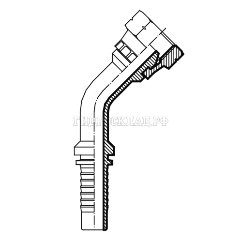Фитинг DK (г) M16х1.5 DN=10 (45) S22 (Китай)
