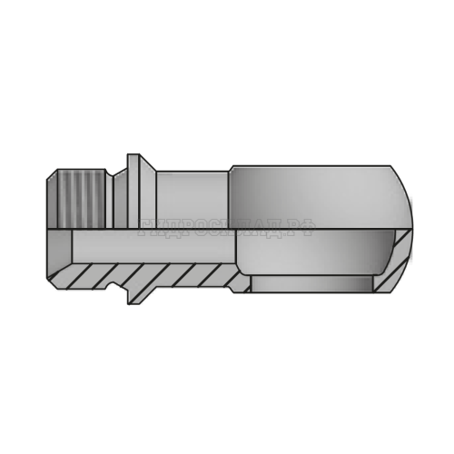 Адаптер BANJO(BSP) 3/8" - BSP(ш) 1/2" sv60°+ бурт (Vitillo SPA)