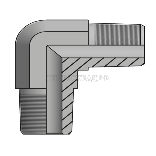 Адаптер 90° NPT(ш) 3/4" - NPT(ш) 3/4" (Vitillo SPA)
