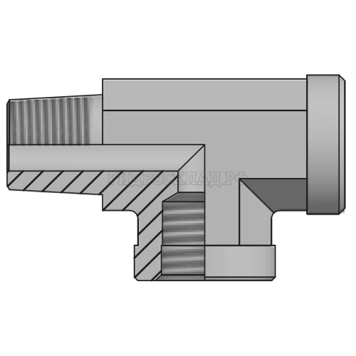 Адаптер тройник NPT(F) 3/8" - NPT(ш) 3/8"  - NPT(F) 3/8" (Vitillo SPA)