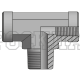 Адаптер тройник BSPP(F) 1/2" - BSPP(F) 1/2"  - BSPT(ш) 1/2" (Vitillo SPA)