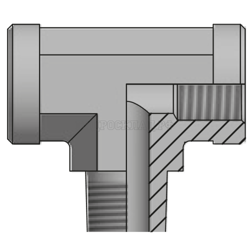Адаптер тройник NPT(F) 1/2" - NPT(F) 1/2"  - NPT(ш) 1/2" (Vitillo SPA)