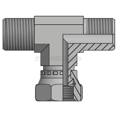 Адаптер тройник BSP(ш) 1/8" - BSP(ш) 1/8"  - BSP(г) 1/8" (Vitillo SPA)