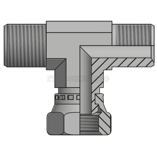 Адаптер тройник DK(ш) 18X1.5 - DK(ш) 18X1.5  - DK(г) 18X1.5 (Vitillo SPA)