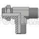 Адаптер тройник BSP(ш) 3/8" - BSPP(ш) 3/8" o.r.+ контргайка - BSP(ш) 3/8" (Vitillo SPA)