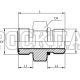 Адаптер ORFS(ш) 2" - UNF(ш) 1.5/8" o.r. (Vitillo SPA)