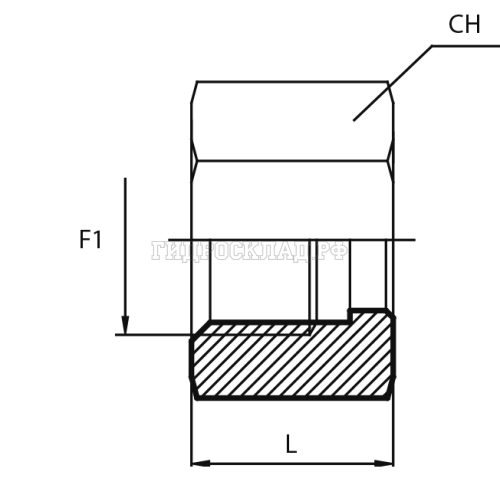 Гайка ТС JIC 7/8" (Vitillo SPA)
