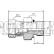 Адаптер  JIC(г) 1/2" - Metric(ш) 10X1 Form E (Vitillo SPA)
