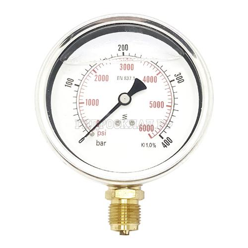 Манометр 100мм 0-400 бар  G1/2 (снизу)  (Mini Press)