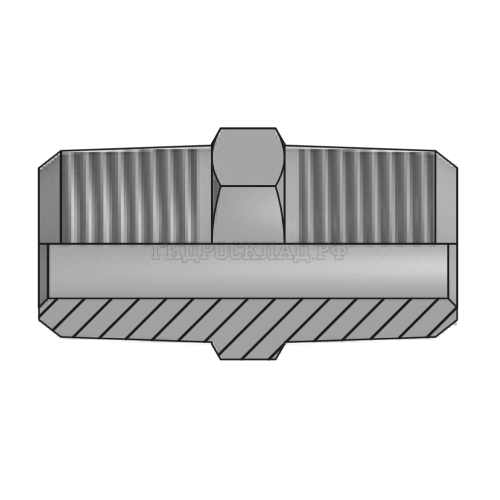 Адаптер NPT(ш) 1/4" - NPT(ш) 1/4" (Китай)