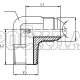 Адаптер 90° JIC(ш) 9/16" - BSPT(ш) 1/2" (Vitillo SPA)