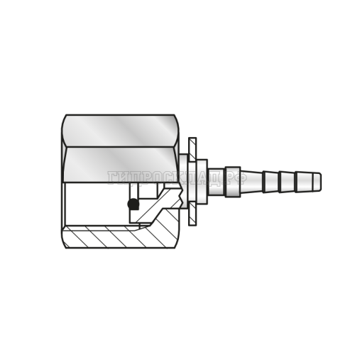 Фитинг к манометру M12x1.5 Ду=2мм (0°) (Mini Press)
