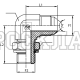 Адаптер 90° JIC(ш) 1.5/16" - BSPP(ш) 1" o.r.+ контргайка (Vitillo SPA)