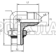 Адаптер 90° JIC(ш) 3/4" - UNF(ш) 1.1/16" o.r.+ контргайка (Vitillo SPA)
