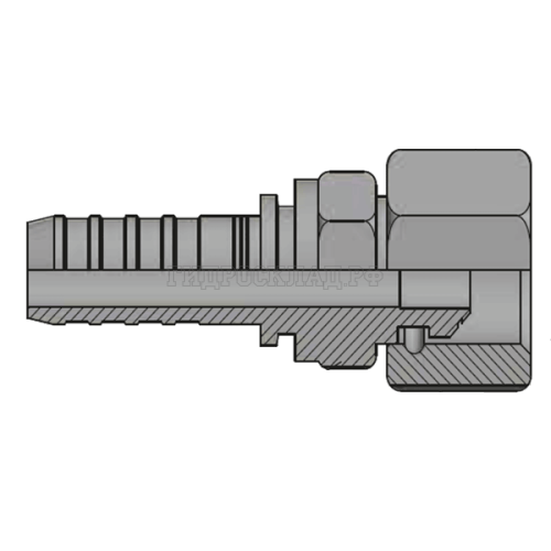 Фитинг BSP (г) 5/8” DN=16 (0°) InterLock (без зачистки) (thrust-wire nut)