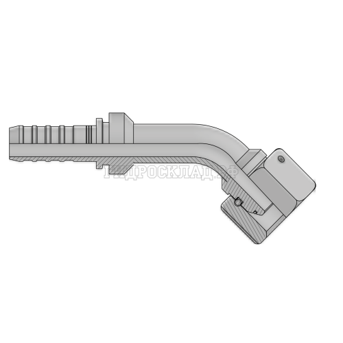 Фитинг BSP (г) 1/2” DN=16 (45°) InterLock (без зачистки) (thrust-wire nut)