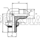 Адаптер 90° JIC(ш) 7/16" - Metric(ш) 10X1 o.r.+ контргайка (Vitillo SPA)