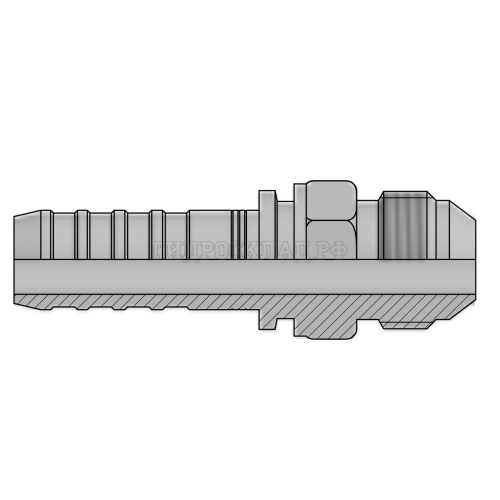 Фитинг JIC (ш) 1.7/8” DN=40 InterLock (без зачистки)