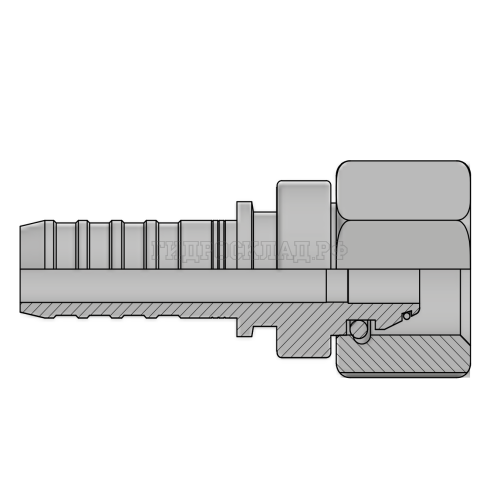 Фитинг DKOL (г) M26x1.5 DN=16 (0°) InterLock (без зачистки) (thrust-wire nut)