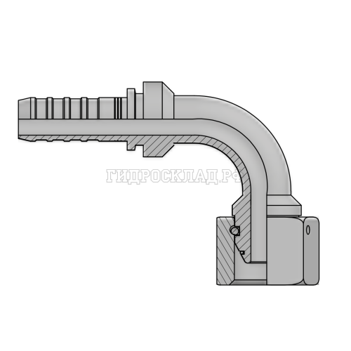 Фитинг DKOL (г) 30x2 DN=20 (90°) InterLock (без зачистки) (thrust-wire nut)