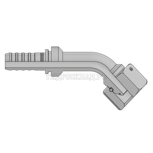 Фитинг DKOL (г) M26x1.5 DN=16 (45°) InterLock (без зачистки) (thrust-wire nut)