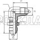 Адаптер 90° JIC(ш) 9/16" - JIC(ш) 9/16" проходной (Vitillo SPA)