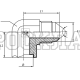 Адаптер 90° JIC(ш) 9/16" - P=12 под сварку (Vitillo SPA)