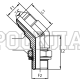 Адаптер 45° JIC(ш) 1.1/16" - BSPP(ш) 1" o.r.+ контргайка (Vitillo SPA)