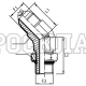 Адаптер 45° JIC(ш) 9/16" - Metric(ш) 14X1.5 o.r.+ контргайка (Vitillo SPA)