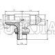 Адаптер тройник  JIC(ш) 7/16" - JIC(ш) 7/16" - BSPP(ш) 3/8" o.r.+ контргайка (Vitillo SPA)