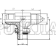 Адаптер тройник  JIC(ш) 1/2" - JIC(ш) 1/2" - Metric(ш) 10X1 o.r.+ контргайка (Vitillo SPA)