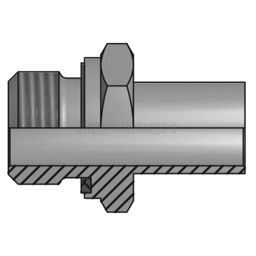 Адаптер PIPE P=10 - BSPP 1/4" Form E (Vitillo SPA)