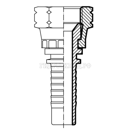 Фитинг DKI (г) М18х1.5 DN=08 S24 (Китай)