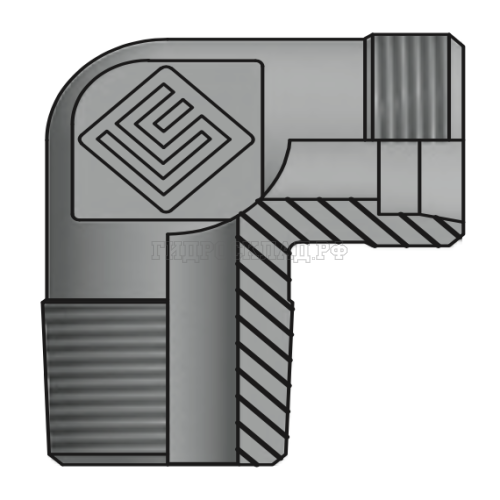 Адаптер ТС 90° P=15 22x1.5 - BSPT 3/8"(ш) (Vitillo SPA)