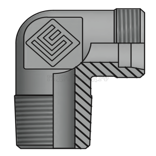 Адаптер ТС 90° P=10 18x1.5 - Metric 16x1.5(ш) (Vitillo SPA)