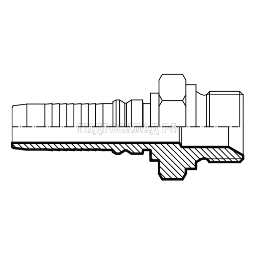 Фитинг DKOS (ш) 42x2 DN=25 InterLock (Китай)