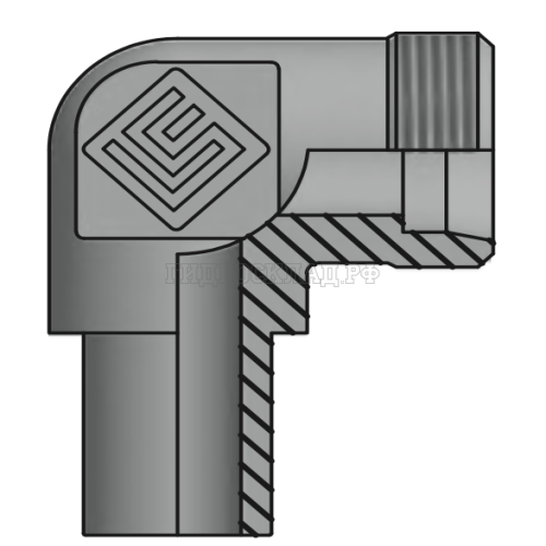 Адаптер ТС 90° P=14 22x1.5 - PIPE P=14 22x1.5 (Vitillo SPA)