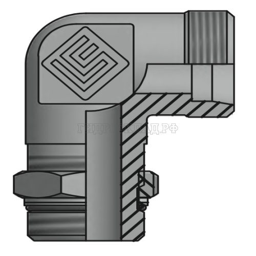 Адаптер ТС 90° P=35 45x2 - BSPP 1.1/4"(ш) контргайка (Vitillo SPA)