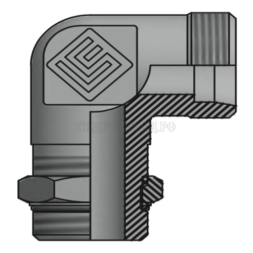 Адаптер ТС 90° P=12 20x1.5 - UNF 3/4"(ш) контргайка (Vitillo SPA)
