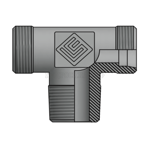 Адаптер ТС тройник P=10 16x1.5 - NPT 1/4"(ш) (гориз.) (Vitillo SPA)