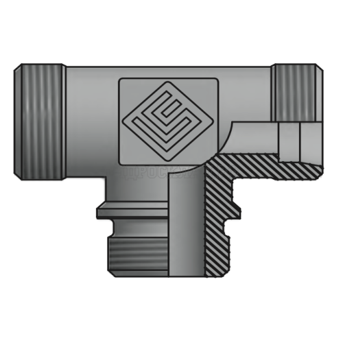 Адаптер ТС тройник P=38 52x2 - BSPP 1.1/2"(ш) Form B (гориз.) (Vitillo SPA)