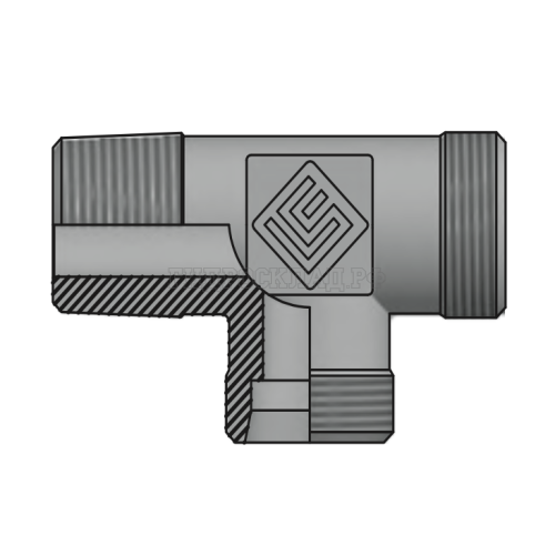 Адаптер ТС тройник P=15 22x1.5 - BSPT 1/2"(ш) (верт.) (Vitillo SPA)