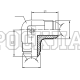 Адаптер 90° JIC(ш) 1.1/16" - JIC(ш) 1.1/16" (Китай)