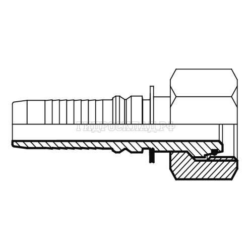 Фитинг DKOS (г) 36x2 DN=20 (0°) InterLock (Китай)